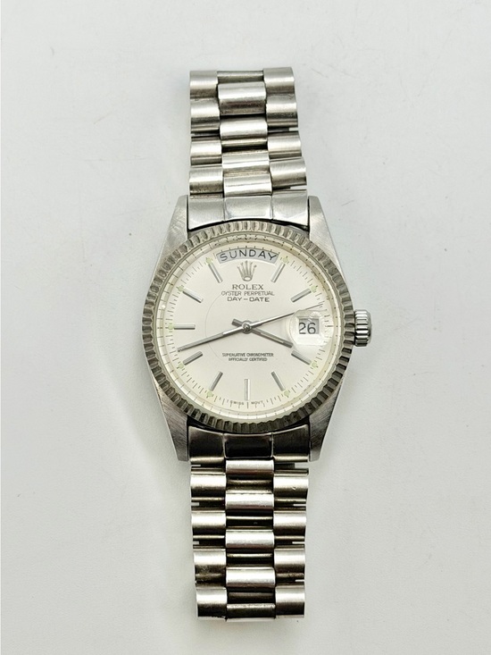 Rolex Other - Reproduction Rolex Silver Stainless Steel Oyster Perpetual Day-Date Watch